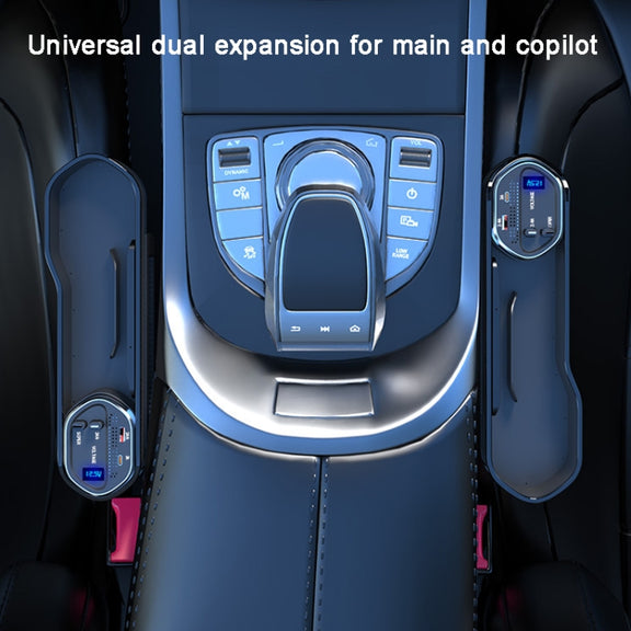Vehicle Seat Gap Storage Box Organizer Front Seat Console Side Pocket ,Spec: Wireless Charging Ordinary  Wire