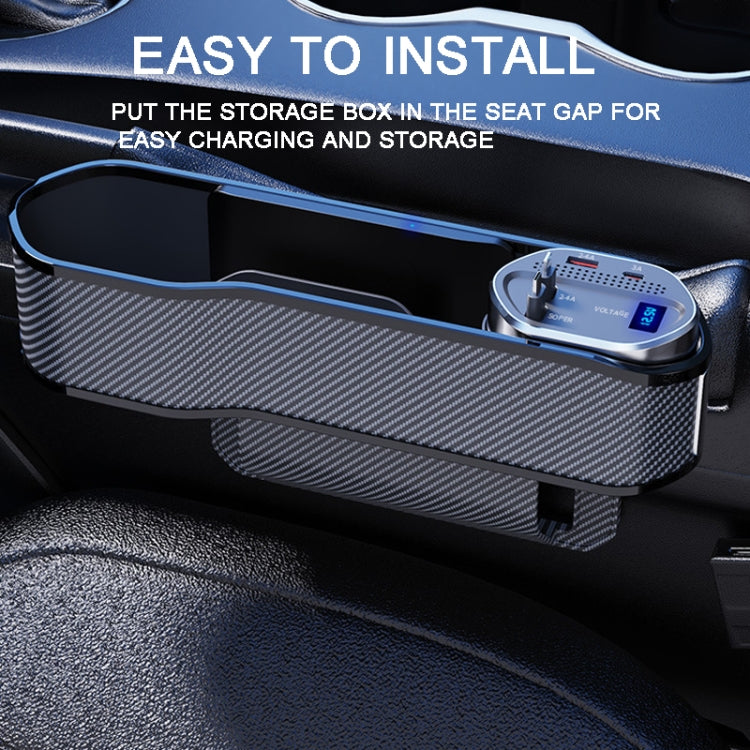 Vehicle Seat Gap Storage Box Organizer Front Seat Console Side Pocket ,Spec: No Wireless Charging Ordinary Wire