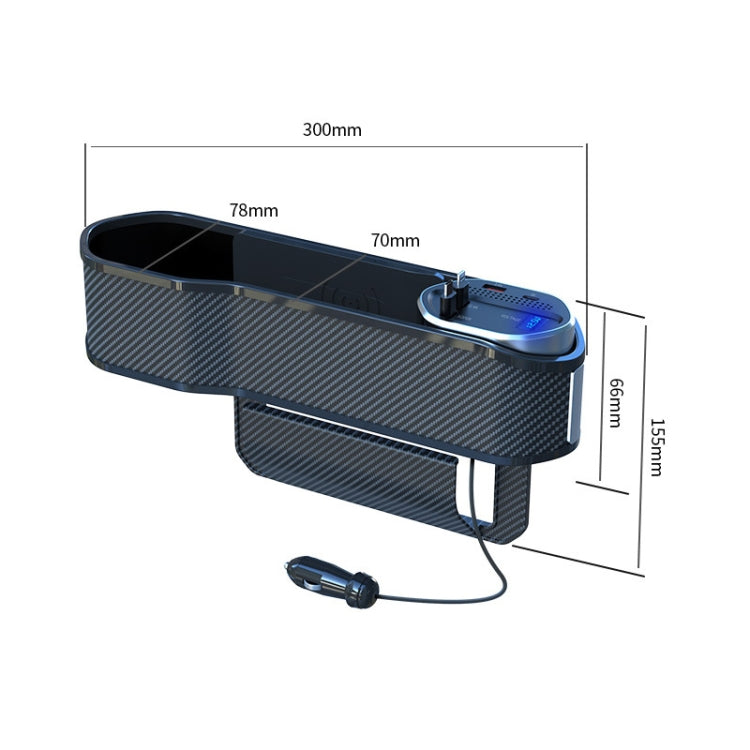 Vehicle Seat Gap Storage Box Organizer Front Seat Console Side Pocket ,Spec: No Wireless Charging Ordinary Wire