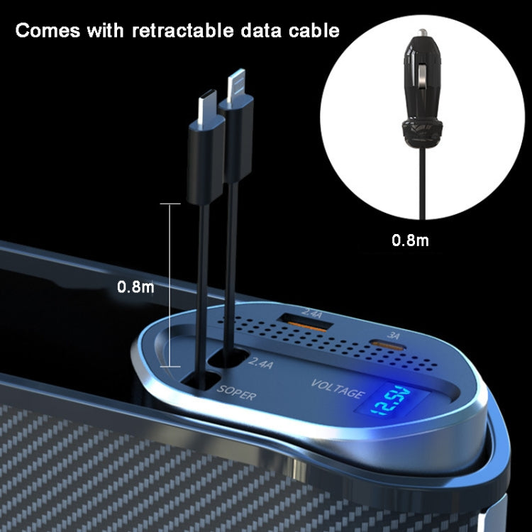 Vehicle Seat Gap Storage Box Organizer Front Seat Console Side Pocket ,Spec: Wireless Charging Upgrade Wire