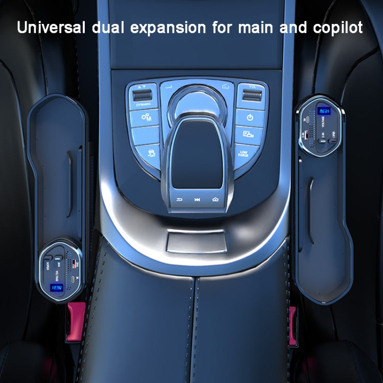 Vehicle Seat Gap Storage Box Organizer Front Seat Console Side Pocket ,Spec: Wireless Charging Upgrade Wire