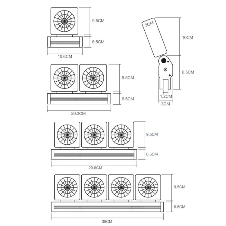 Fish Tank Cooling Fan Cooling Silent Aquarium Fan, Specification: 2 Head US Plug