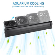Fish Tank Cooling Fan Cooling Silent Aquarium Fan, Specification: 2 Head US Plug