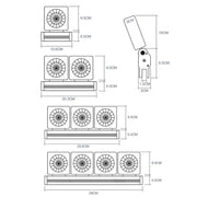 Fish Tank Cooling Fan Cooling Silent Aquarium Fan, Specification: 4 Head EU Plug