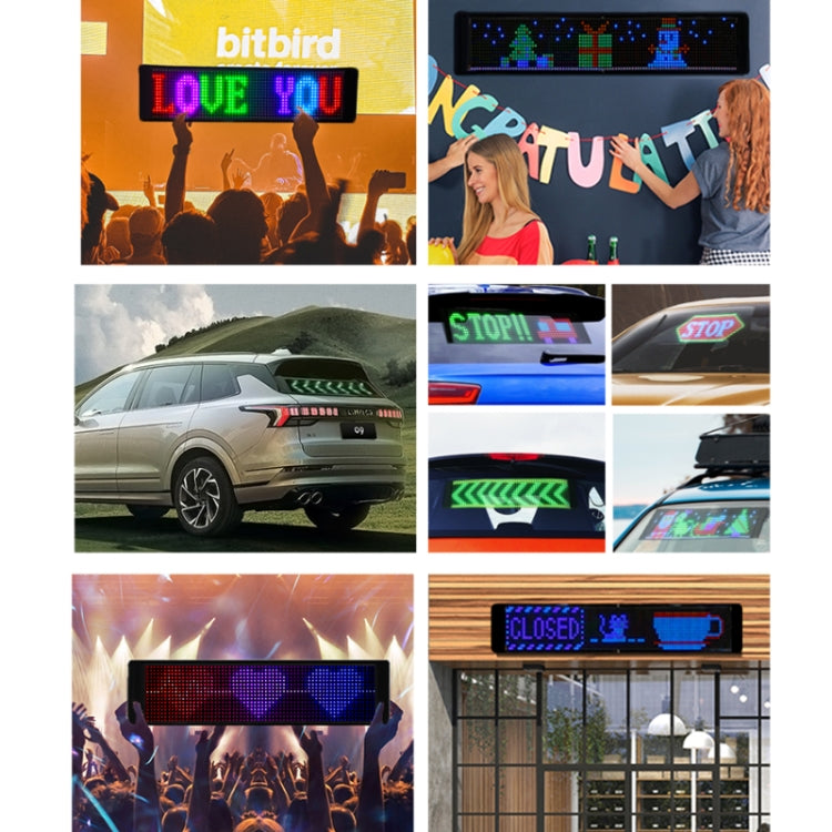 276x90mm Vehicle Rear Window Color Flexible LED Electronic Screen