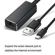 RJ45 Micro USB to 100M Ethernet Adapter Steady Watch Video