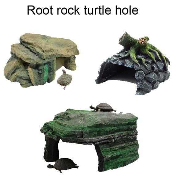 GT013S Resin Turtle Sunbed Climbing Table Stump Hideaway House Sunback Table