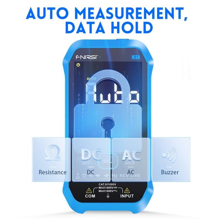 FNIRSI S1 Digital High Precision Fully Automatic Digital Multimeter(Blue)