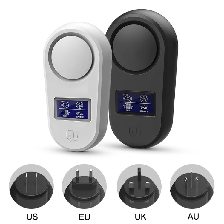 High Power Display Ultrasonic Mouse Repellent Mosquito Repellent Home Intelligent Insect Repellent US Plug(Black)