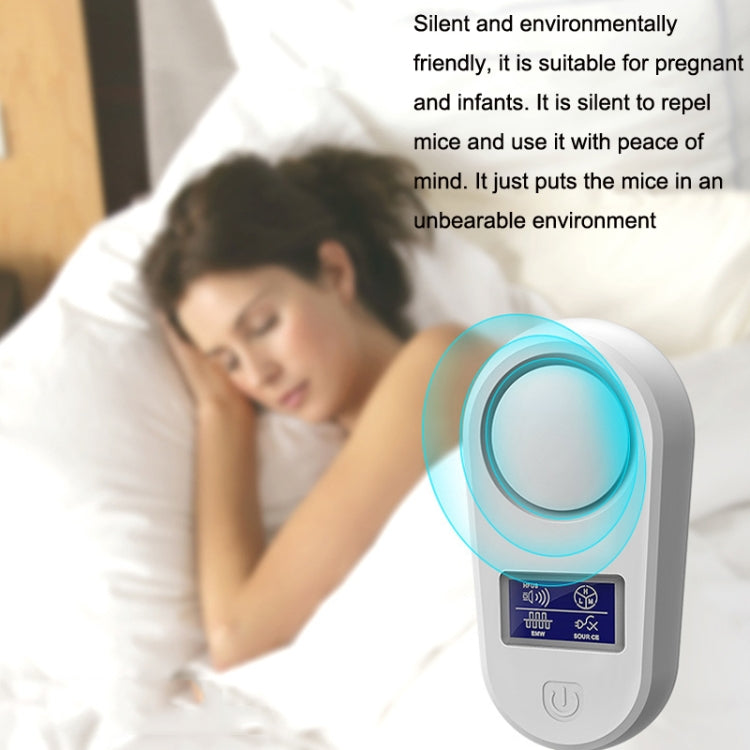 High Power Display Ultrasonic Mouse Repellent Mosquito Repellent Home Intelligent Insect Repellent US Plug(Black)