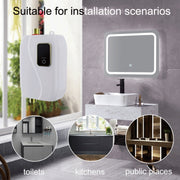 Instant Water Heater Mini Kitchen Quick Heater Household Hand Washing Water Heater UK Plug(White)