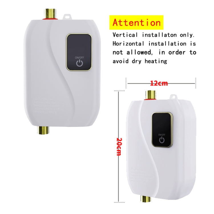 Instant Water Heater Mini Kitchen Quick Heater Household Hand Washing Water Heater AU Plug(Black)