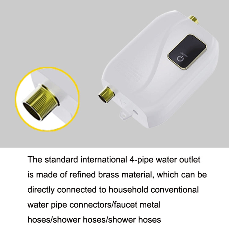 Instant Water Heater Mini Kitchen Quick Heater Household Hand Washing Water Heater AU Plug(Black)
