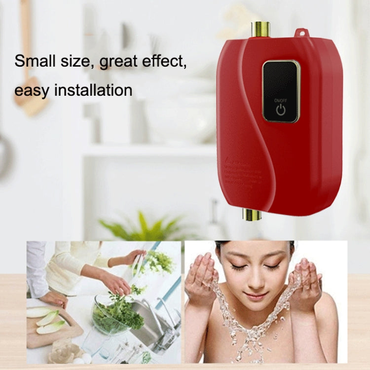 Instant Water Heater Mini Kitchen Quick Heater Household Hand Washing Water Heater AU Plug(Black)