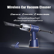 Small Wireless Charging Car Vacuum Cleaner Handheld High Power Vacuum Cleaner, Sort by color: 117CD-White