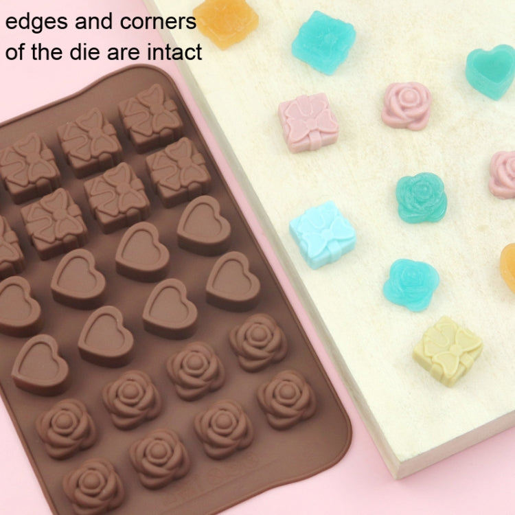 2pcs Silicone Chocolate Mold Jelly Christmas Candy Cake Mould, Style: Shell