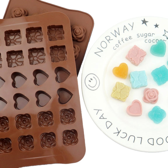 2pcs Silicone Chocolate Mold Jelly Christmas Candy Cake Mould, Style: Shell