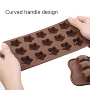 2pcs Silicone Chocolate Mold Jelly Christmas Candy Cake Mould, Style: Heart To Heart