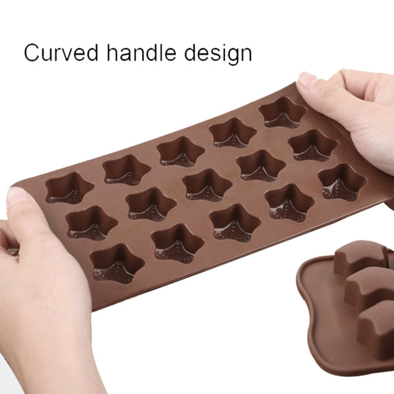 2pcs Silicone Chocolate Mold Jelly Christmas Candy Cake Mould, Style: Heart To Heart