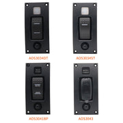 Marine Self-Locking Resetting Switch With Overload Protection Indicator Light Square 5V 3.4A Car Charging Panel