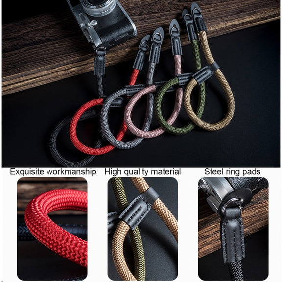 Climbing Rope Camera Wrist Strap SLR Camera Wear-resistant Bracelet(Red)