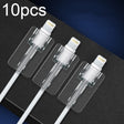 10pcs Square Transparent Data Cable Protective Sleeve Durable Break-Resistant Cable Winder(8 Pin) - Cable Organizer by PMC TechLife | Online Shopping South Africa | PMC TechLife | Buy Now Pay Later Mobicred