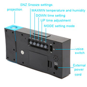 8290 Electronic Colour Screen Weather Clock Weather Forecast Projection Clock Rotatable Digital Clock Without USB Cable