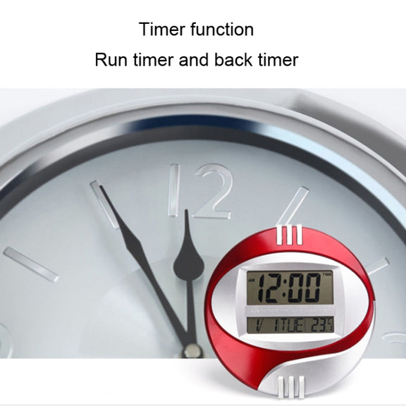 3885N Modern Silent Electronic Clock LCD Large Character Clock(Black)