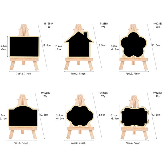 Small Party Shop Message Blackboard Ornaments Pine Tripod Decorative Message Board(Rectangle)