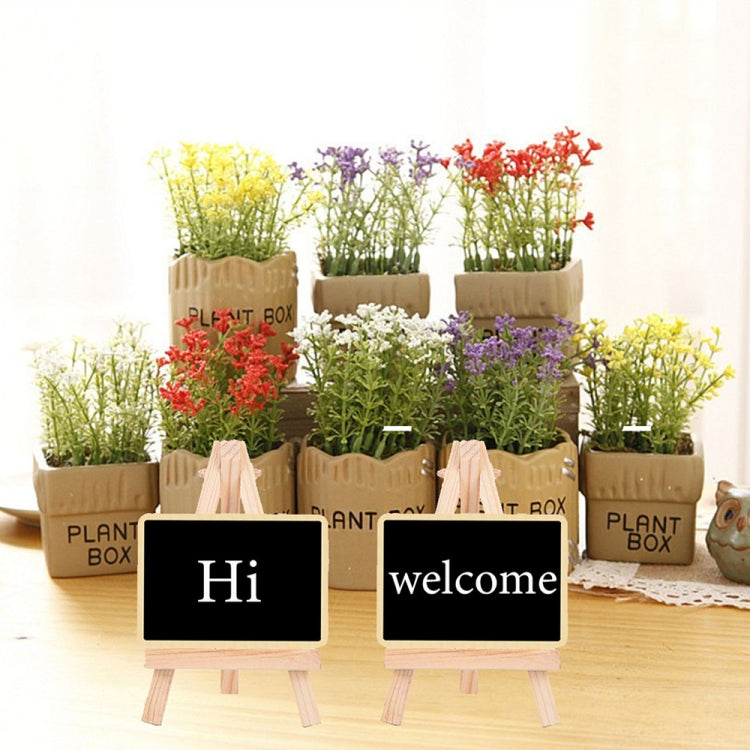 Small Party Shop Message Blackboard Ornaments Pine Tripod Decorative Message Board(Rectangle)