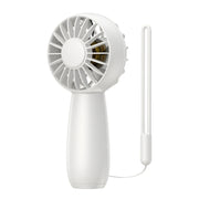 USB Outdoor Mini Handheld Brushless Motor Fan, Style: 1500mAh(White)