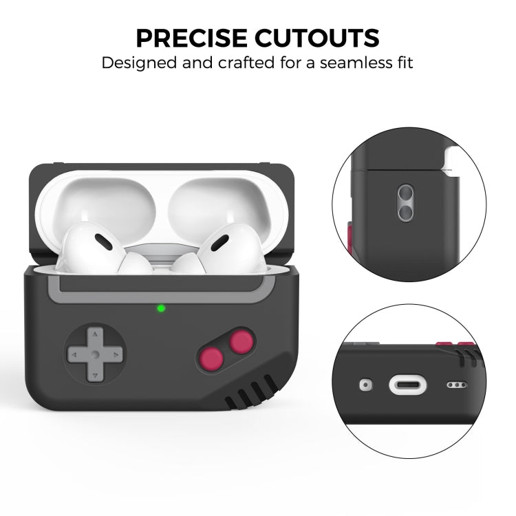 For AirPods Pro 2 AhaStyle PT-JY07 Split Silicone Cartoon Earphone Protective Case(Gray)