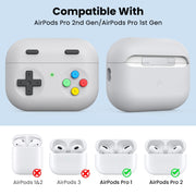 For AirPods Pro 2 AhaStyle DD04 Split Silicone Cartoon Earphone Protective Case(Blue)