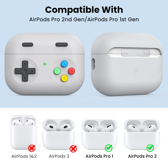 For AirPods Pro 2 AhaStyle DD04 Split Silicone Cartoon Earphone Protective Case(Blue)