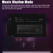 Ajazz K870T Pro 87 Keys Three Mode Wireless/Bluetooth/Wired Pluggable RGB Mechanical Keyboard Tea Shaft (Black)