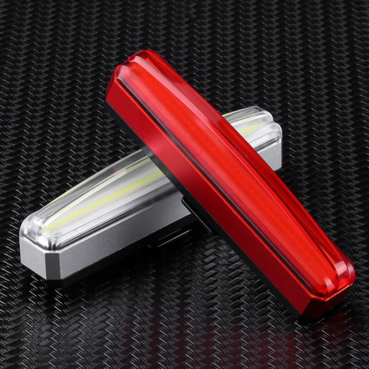 Bicycle Tail Light USB Rechargeable Water-resistant Night Riding Warning Light(Red)