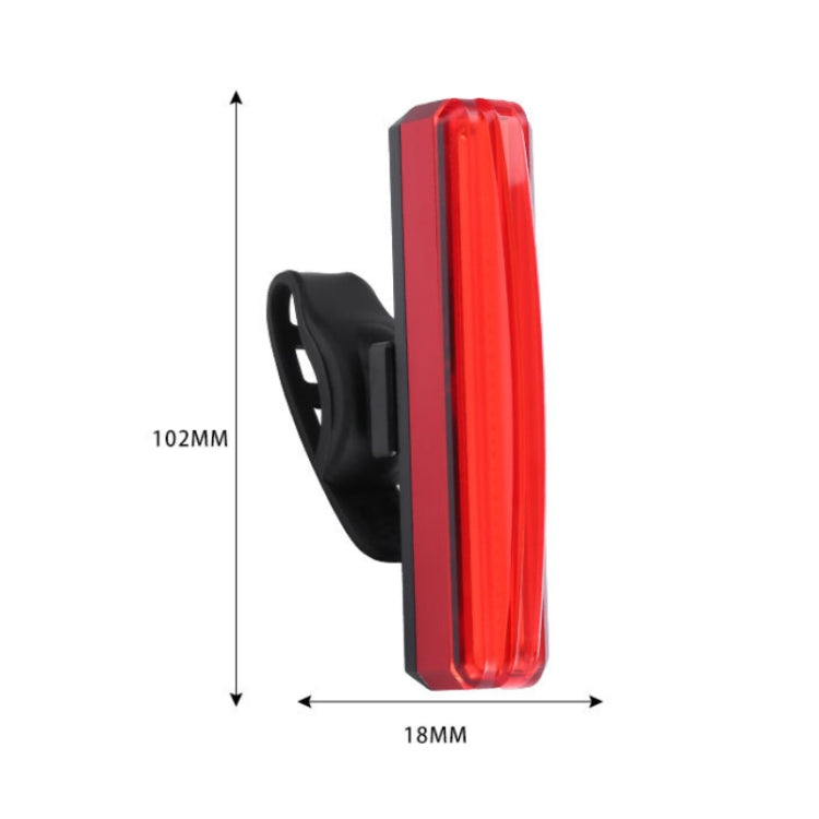 Bicycle Tail Light USB Rechargeable Water-resistant Night Riding Warning Light(Red)