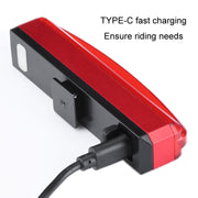Bicycle Tail Light USB Rechargeable Water-resistant Night Riding Warning Light(Red)