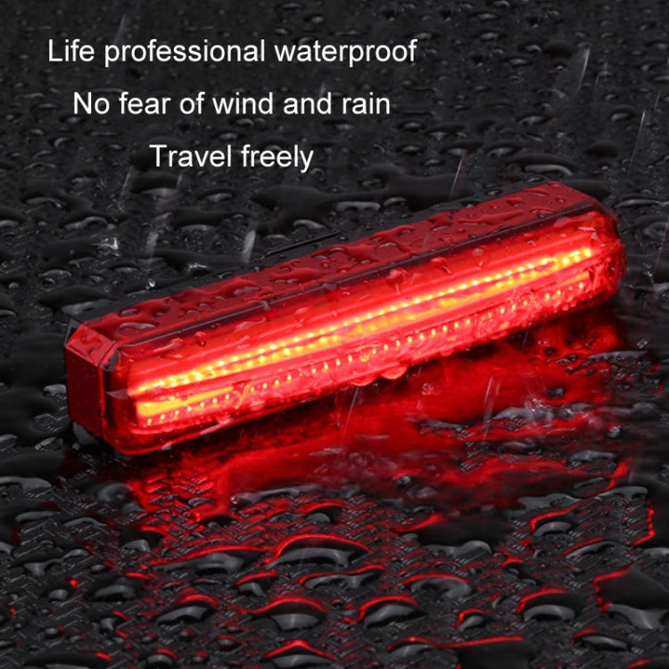 Bicycle Tail Light USB Rechargeable Water-resistant Night Riding Warning Light(Red)