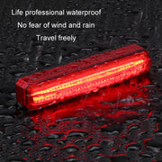 Bicycle Tail Light USB Rechargeable Water-resistant Night Riding Warning Light(Red)