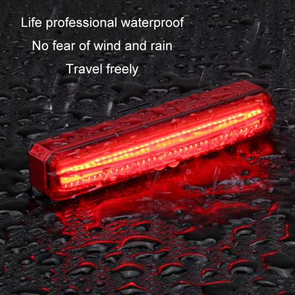 Bicycle Tail Light USB Rechargeable Water-resistant Night Riding Warning Light(Red)