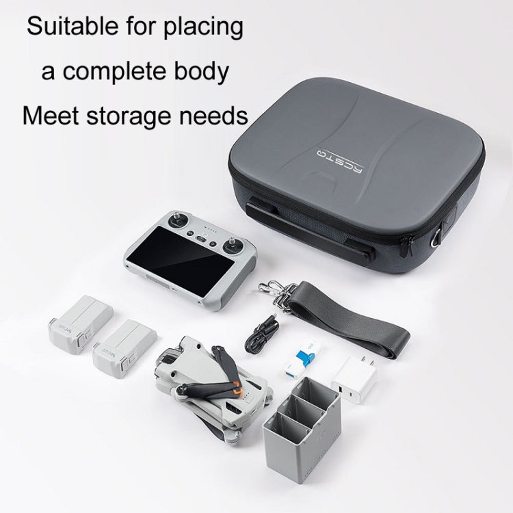 For DJI Mini 3 Pro RCSTQ Remote Control Portable Storage Bag(Grey)