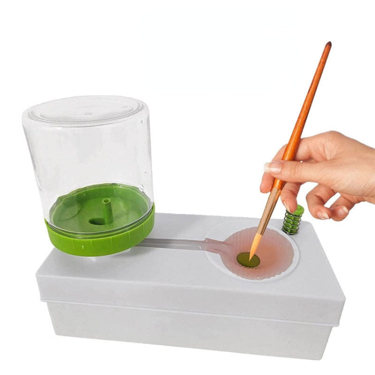 Oil Painting Brush Cleaner Tool with Water Container Paint Pen Washer GEN 1 Green