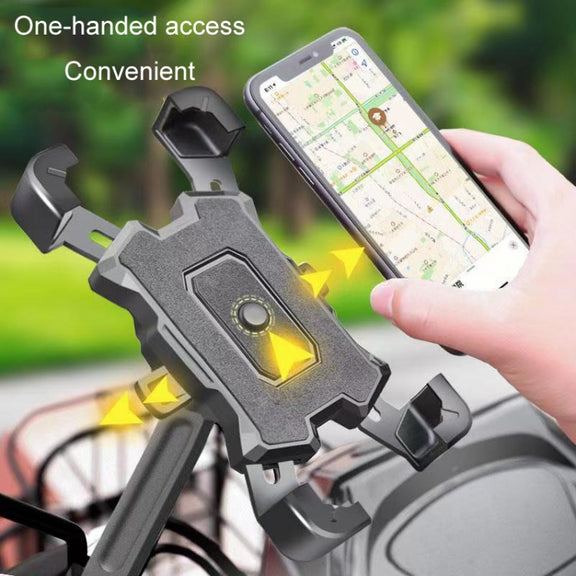 Electric Bike Motorcycle Bicycle Riding Shockproof Navigation Bracket, Color: Black For Handlebar