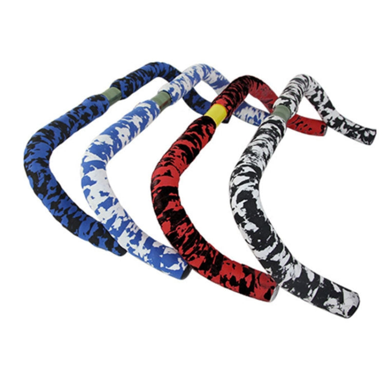 Camouflage Bicycle Curved Handlebar Straps(Yellow Black)