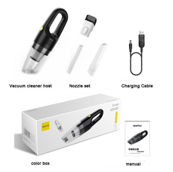 SUITU ST-6612C 5000pa 120W Wireless Car Vacuum Cleaner Handheld High Power Dust Suction Machine(Black)