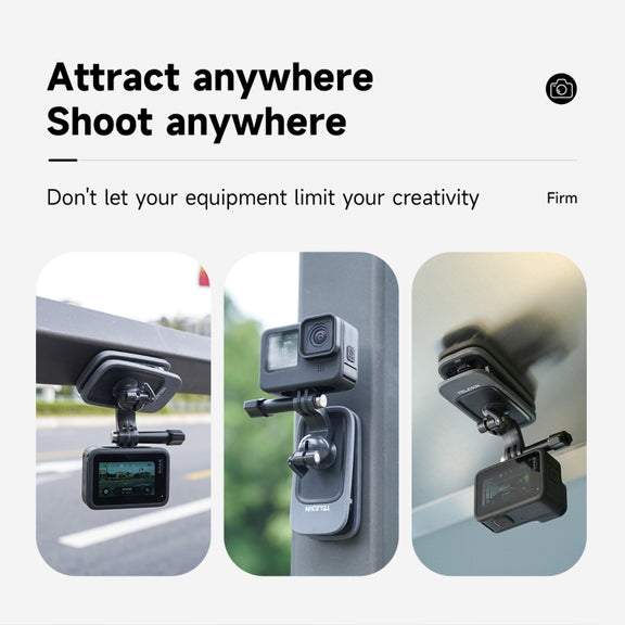 TELESIN 360 Degree Rotation Magnetic Backpack Clip Clamp Mount For Action Camera