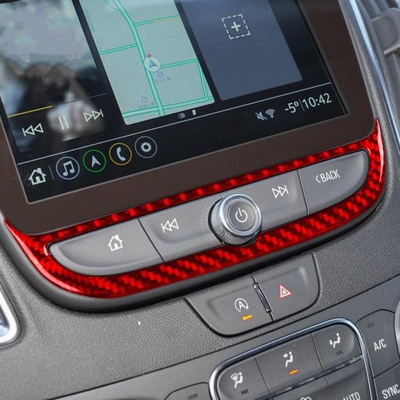 For Chevrolet Malibu 2016-2024 Left-hand Drive Navigation Button Frame Sticker(Red)