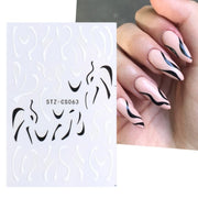 French Style Manicure Sticker Pop Stripe Line Nail Sticker(Stz-CS063)