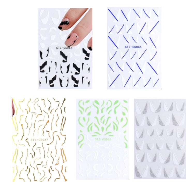 French Style Manicure Sticker Pop Stripe Line Nail Sticker(Stz-CS067)